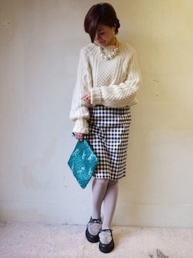 「Sretsis（スレッシス）のアイテム」を使った、うえすぎ ともえさん（レディース・158cm）の秋コーディネート