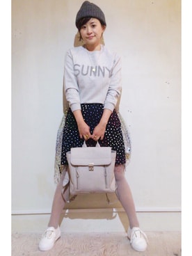 「JULIEN DAVID（ジュリエンデビッド）のアイテム」を使った、うえすぎ ともえさん（レディース・158cm）の冬コーディネート