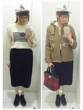 「nappalm（ナップパーム）のアイテム」を使った、Fuukaさん（レディース・165cm）の冬コーディネート