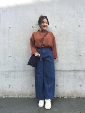 「ハイネックトップス」｜mikako zennoさん（レディース・149cm）の秋コーディネート