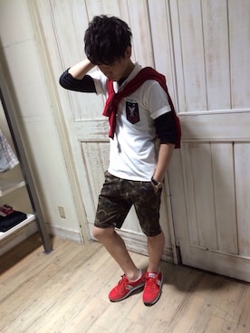 「Marshall（マーシャル）のアイテム（腕時計）」を使った、ryochanさん（メンズ・174cm）の夏コーディネート