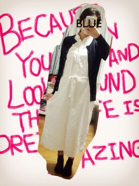 「アイテム（シャツワンピース）」を使った、asaMi◡̈⃝⋆*さん（レディース・162cm・20代）の秋コーディネート