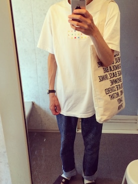 「keisuke kanda（ケイスケカンダ）のアイテム（デニムパンツ）」を使った、トレドさん（メンズ・169cm）の夏コーディネート