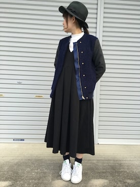 「Vert Dense（ヴェールダンス）のアイテム（ジャケット/アウター）」を使った、ericaさん（レディース・158cm）の秋コーディネート