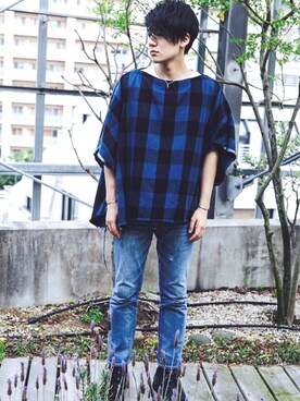 「TAKAHIROMIYASHITATheSoloIst.（タカヒロミヤシタザソロイスト）のアイテム（その他トップス）」を使った、Ryuheiさん（メンズ・181cm）の夏コーディネート