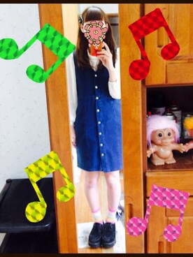 「#ガーリー」｜「アイテム（サロペット/オーバーオール）」を使った、miさん（レディース・163cm）の春コーディネート