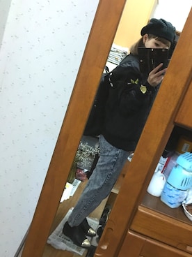 「ISOOK（アイスー）のアイテム（ブーティ）」を使った、miさん（レディース・163cm）の冬コーディネート