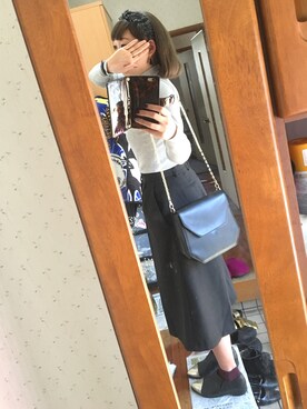 「ISOOK（アイスー）のアイテム（ブーティ）」を使った、miさん（レディース・163cm）の冬コーディネート