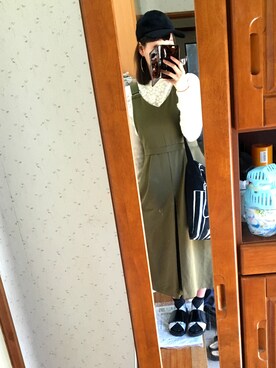 「FIG&VIPER（フィグアンドバイパー）のアイテム（キャップ）」を使った、miさん（レディース・163cm）の春コーディネート