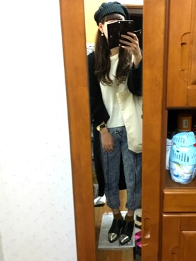 「ISOOK（アイスー）のアイテム（ブーティ）」を使った、miさん（レディース・163cm）の春コーディネート