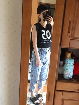 「FIG&VIPER（フィグアンドバイパー）のアイテム（キャップ）」を使った、miさん（レディース・163cm）の夏コーディネート