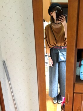 「ISOOK（アイスー）のアイテム（ブーティ）」を使った、miさん（レディース・163cm）の秋コーディネート