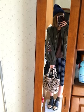 「ISOOK（アイスー）のアイテム（ブーティ）」を使った、miさん（レディース・163cm）の秋コーディネート