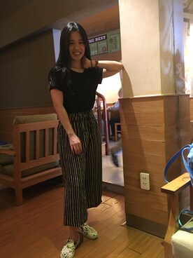 「STEVE MADDEN（スティーブマデン）のアイテム（その他シューズ）」を使った、mormoさん（レディース・159cm）の夏コーディネート