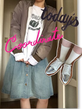 「Ungrid（アングリッド）のアイテム（ソックス/靴下）」を使った、aya◡̈*❤︎さん（レディース・163cm）の春コーディネート