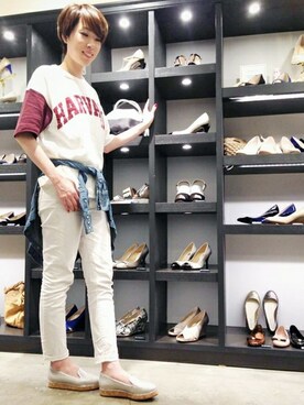 「プラットフォーム」｜「アイテム（その他シューズ）」を使った、LeTalon立川店スタッフさん（レディース・162cm）の春コーディネート