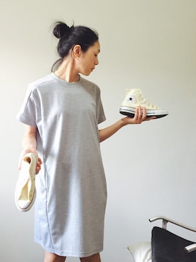 「in this life（インディスライフ）のアイテム」を使った、Mitsukoさん（レディース・156cm）の夏コーディネート