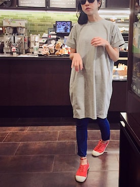 「in this life（インディスライフ）のアイテム」を使った、Mitsukoさん（レディース・156cm）の夏コーディネート