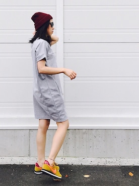 「in this life（インディスライフ）のアイテム」を使った、Mitsukoさん（レディース・156cm）の秋コーディネート