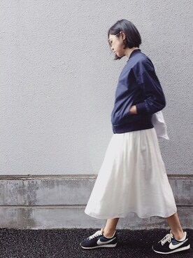 「in this life（インディスライフ）のアイテム」を使った、Mitsukoさん（レディース・156cm）の秋コーディネート