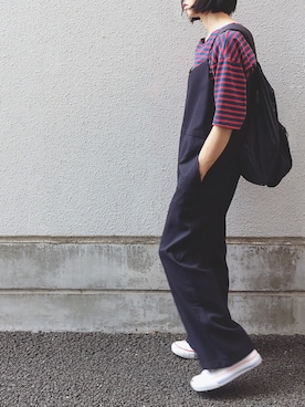 「SEVENDAYS=SUNDAY（セブンデイズサンデイ）のアイテム（つなぎ/オールインワン）」を使った、Mitsukoさん（レディース・156cm）の秋コーディネート