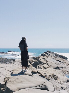 「MUJI」｜「アイテム（スラックス）」を使った、questaさん（レディース・166cm）の秋コーディネート