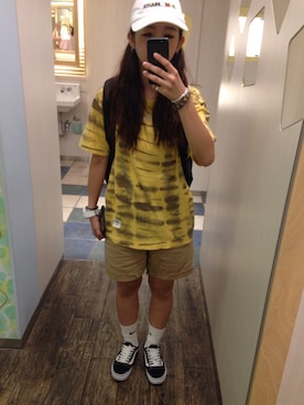 「G-SHOCK」｜Mikuさん（レディース・154cm）の夏コーディネート