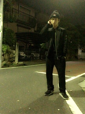 「ベンデイビス」｜「アイテム（ニットキャップ/ビーニー）」を使った、Ryo Moriuchiさん（メンズ・166cm）の秋コーディネート