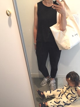 「PLST（プラステ）のアイテム（オールインワン・サロペット）」を使った、a.さん（レディース・154cm）の夏コーディネート