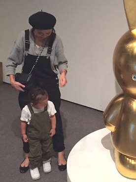 「PETIT BATEAU（プチバトー）のアイテム（サロペット/オーバーオール）」を使った、a.さん（レディース・154cm）の秋コーディネート