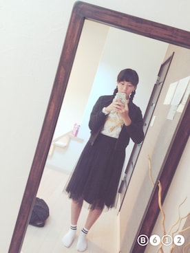 「LIVE」｜「アイテム（ブルゾン）」を使った、mahiru◁さん（レディース・163cm）の冬コーディネート