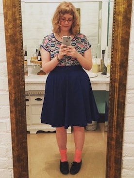 「skirt」｜「アイテム（その他シューズ）」を使った、Renéeさん（レディース・157cm）の夏コーディネート