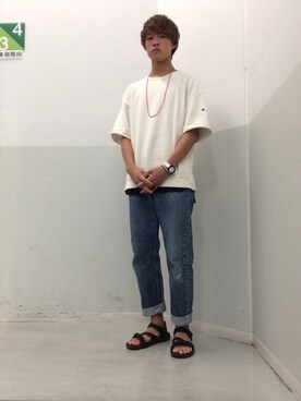 sato daichiさん（メンズ・182cm）の夏コーディネート