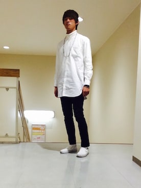 「417 EDIFICE（フォーワンセブンエディフィス）のアイテム（スニーカー）」を使った、sato daichiさん（メンズ・182cm）の秋コーディネート