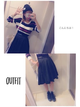 「nice claup」｜「アイテム（ニットキャップ/ビーニー）」を使った、ominotoyさん（レディース・155cm）の秋コーディネート