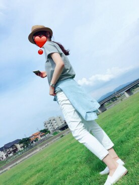 「Radiate（ラディエイト）のアイテム（パンツ）」を使った、しょこたんさん（レディース・165cm）の秋コーディネート