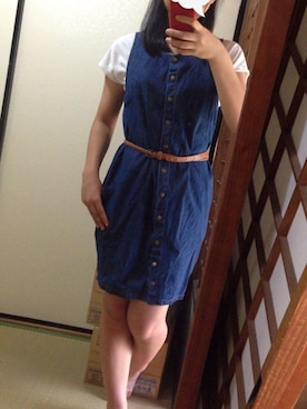 「ANAP（アナップ）のアイテム（ワンピース/ドレス）」を使った、eaさん（メンズ・155cm）の夏コーディネート