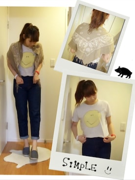 「ニコちゃん」｜「アイテム（その他シューズ）」を使った、kobu☻さん（レディース・169cm）の夏コーディネート