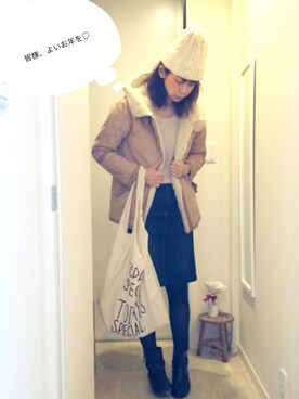 「JOURNAL STANDARD（ジャーナルスタンダード）のアイテム（その他アウター）」を使った、kobu☻さん（レディース・169cm）の冬コーディネート