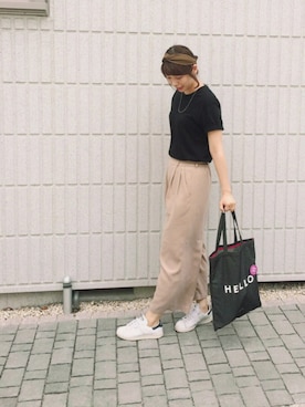 「ポールスミス」｜「アイテム（オールインワン・サロペット）」を使った、kobu☻さん（レディース・169cm）の夏コーディネート