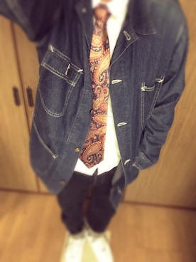「carhartt」｜「アイテム（フォーマルスーツ/小物）」を使った、Ceeさん（メンズ・175cm）の秋コーディネート