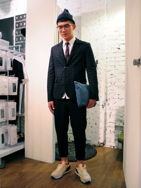 「Inheritance Mapのアイテム」を使った、EdwardChenさん（メンズ・173cm）の冬コーディネート