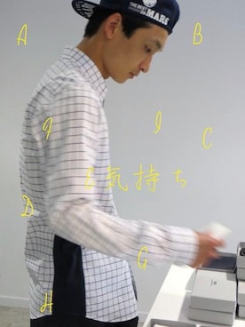「BLACK&BLUE（ブラックアンドブルー）のアイテム（トップス）」を使った、domowaさん（メンズ・173cm）の夏コーディネート