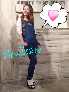 「ロックT」｜「アイテム（オールインワン・サロペット）」を使った、SATOMI☆NORA Journeyさん（レディース・166cm）の夏コーディネート