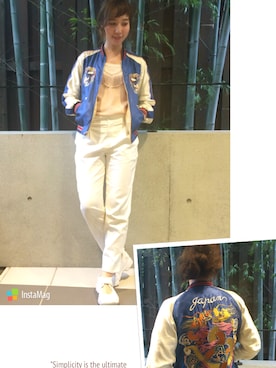 「TAILOR TOYO（テーラートウヨウ）のアイテム（その他アウター）」を使った、SATOMI☆NORA Journeyさん（レディース・166cm）の春コーディネート