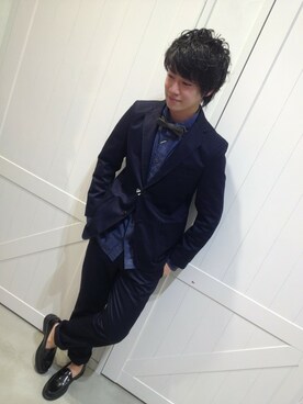 「アイテム（その他パンツ、ブルー系）」を使った、MASAさん（メンズ・166cm）の秋コーディネート