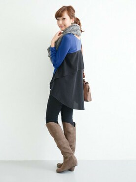 「URBAN RESEARCH ROSSO WOMEN（アーバンリサーチ　ロッソ）のアイテム（ブーツ）」を使った、kawanoさん（レディース・164cm）の秋コーディネート