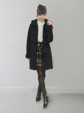 「URBAN RESEARCH ROSSO WOMEN（アーバンリサーチ　ロッソ）のアイテム（ダッフルコート）」を使った、kawanoさん（レディース・164cm）の秋コーディネート