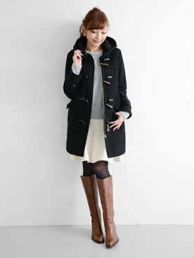 「URBAN RESEARCH ROSSO WOMEN（アーバンリサーチ　ロッソ）のアイテム（ダッフルコート）」を使った、kawanoさん（レディース・164cm）の秋コーディネート