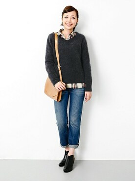 kawanoさん（レディース・164cm）の冬コーディネート